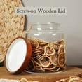 thumbnail image 4 of Labina 95 oz Glass Canister with Wood lids and Screw Feature, Wide Mouth Pantry for Kitchen Storage Jar, 4 of 7