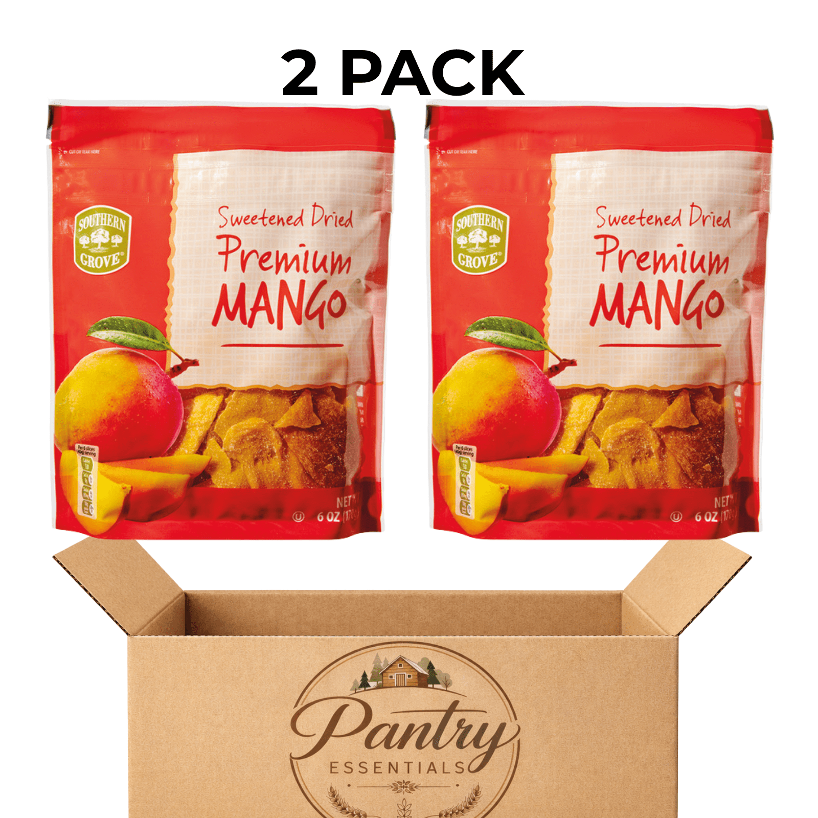 Paradise Green Premium Dried Mango Fruit Slices, 8 Individually