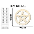 thumbnail image 2 of Unfinished Wood Pentacle Shape - Craft - up to 46" DIY 20" / 1", 2 of 4
