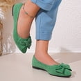 thumbnail image 6 of Aobny Business Casual Shoes Womans Shoes Wedges Micro-Wedge Wedding Shoes Teacher Shoes Shoe Green Pointy Toe Stability Slip-On Flat Heel Womens Summer Shoes,Size 36, 6 of 8