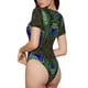 thumbnail image 2 of Fotbe Peacock Feathers Body de Mujer con Cuello Redondo y Mangas Cortas, Sin Mangas Ajustado, Suave, Cómodo y Básico-Large, 2 of 7