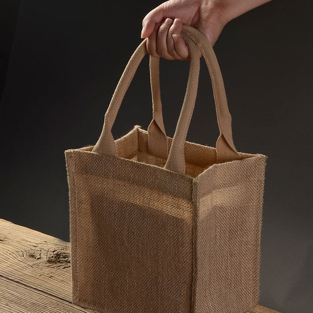 Handbags Jute Bags Small Handle Gift Bag Bookbag Jute Shopping Bag