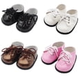 thumbnail image 3 of fastboy Cadeaux Faits à la Main Poupée Chaussures à Bout Rond en Peluche Cuir PU Accessoires de Poupée Jouet Chaussures de Poupée Blanc, 3 of 6