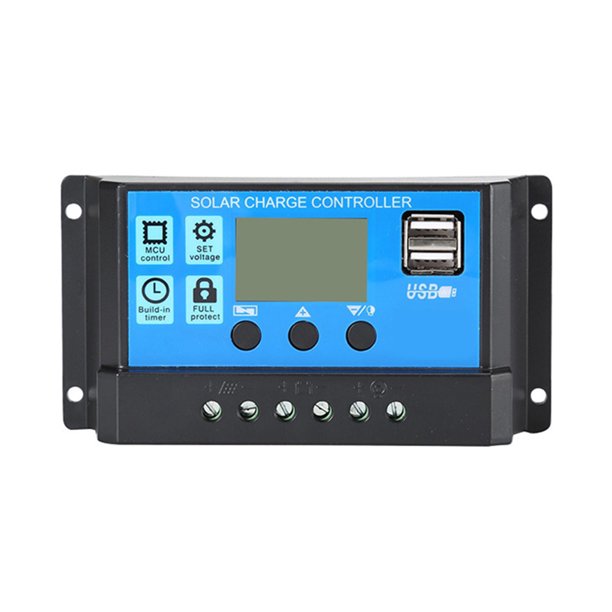 Controlador De Carga Solar Controlador de carga solar 10A/20A/30A/40A/50A/60A/100A Dual USB PWM (20A) Likrtyny Libre de BPA