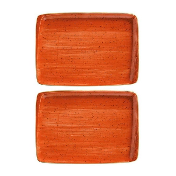 Terracota 9" x 6" Rectangular Terracotta Vitrified Plate (Set of 2)