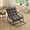 Dark Gray, variant on Oversized Rocking Chair with Thick Cushion-Wrapped Frame, Ergonomic Comfort & Heavy Duty Steel Frame – Max 300lbs Capacity, Ideal for Outdoor & Indoor Use – Pink Cushion with Black Frame