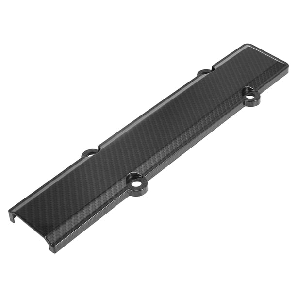 Negro Motor Válvula Bujía Funda Carbono Fibra Patrón para Coche