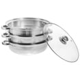 thumbnail image 4 of Miangastore 1 Set Stainless Steel Steaming Pot 3-Tier Kitchen Cooking Steaming Pot Cookware, 4 of 9