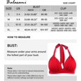 thumbnail image 3 of HSHDLDF Women's Retro 50s Plaid Pattern Polka Dot Halter Molded Soft Pads Vintage Bikini Swimsuits Tops, 3 of 6