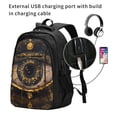thumbnail image 2 of Balery Mystical Golden Eye Mochila con carga USB para hombre y mujer - Mochila impermeable y antirrobo para portátil con puerto USB para viajes, trabajo, estudios y universidad, 2 of 7