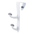 thumbnail image 3 of Mainstays White Over the Door Rubber Grip Hooks for Closet and Bathroom Storage, 2 Pack, 3 of 11