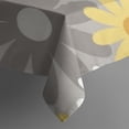 thumbnail image 5 of Gray Daisy Flower Yellow Blooms Pattern Square Tablecloth,Waterproof Square Table Cover,Wipeable Spillproof Washable Table Cover for Home Kitchen Party Decor 52"x52"(132x132cm), 5 of 6