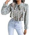 thumbnail image 1 of Moda mujer sexy casual encaje floral otoño e invierno gasa camisa top Fridja  hj5271, 1 of 2