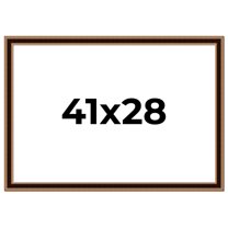 41x28 Frame Gold Brown Plein Air Vintage Solid Wood Picture Frame | 1.75 Inches Moulding Width |