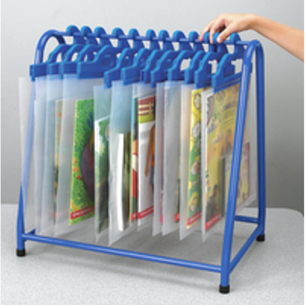 School Specialty Metal ReadAlong Book Rack, 18 x 12 x 18 Inches, Blue