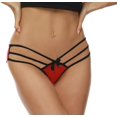 thumbnail image 1 of ishie Front Strappy Cheeky Panties Red Large, 1 of 1