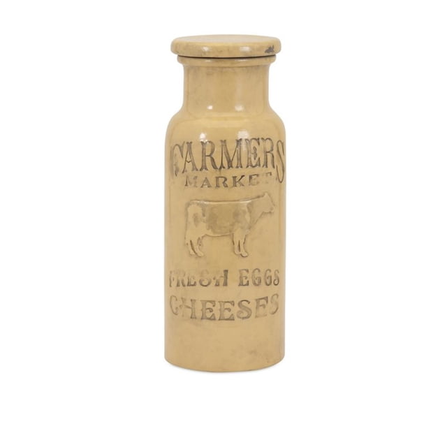 IMAX Corporation Farmers Market Large Lidded Jar in Yellow