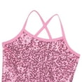 thumbnail image 3 of LiiYii Little Girl Sequined Camisole Ballet Tutu Dress Mesh Skirted Leotard with Hair Tie Ballerina Outfit Pink XXL, 3 of 6