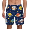 thumbnail image 2 of Goofa Planets and Stars Printed Men's Swim Trunks Board Shorts Quick Dry Mens Swimming Trunks with Compression Liner,Breathable Fit Hawaii Beach Shorts-3X-Large, 2 of 9