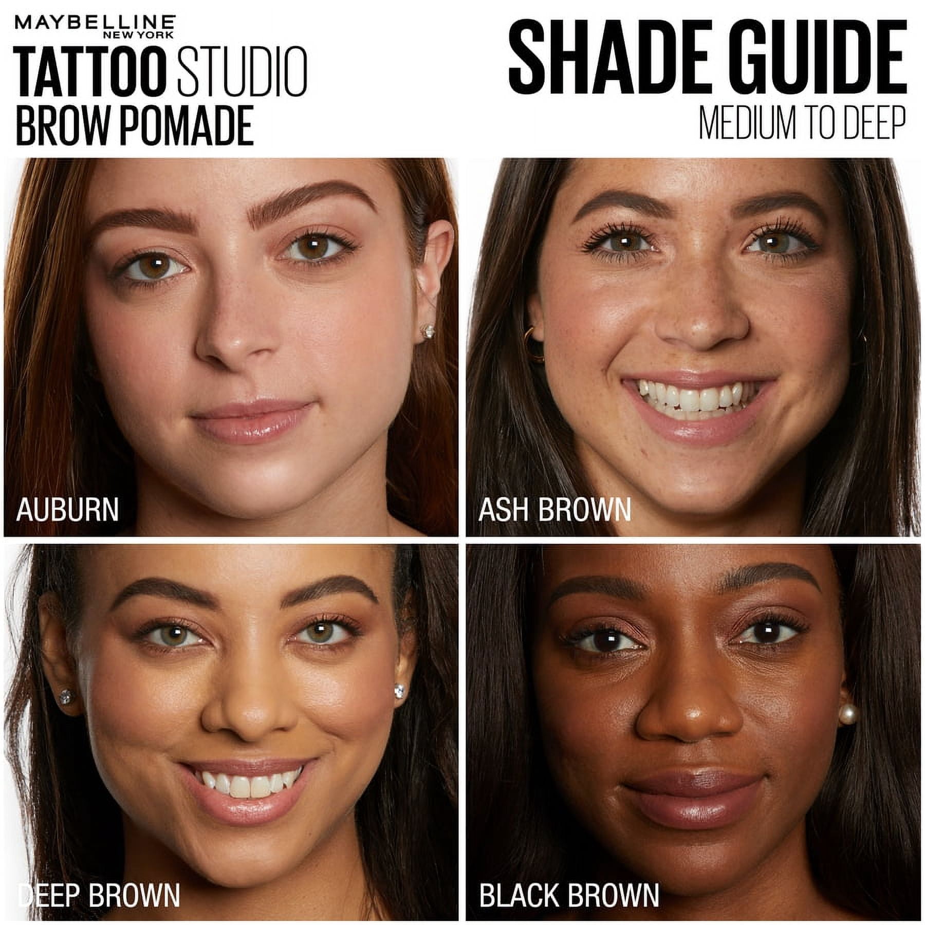 Maybelline Tattoo Studio Long Lasting Eyebrow Pomade, Auburn