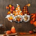 thumbnail image 6 of YUNOVA Fall Door Hanger with Gnomes, Hello Fall Sign Wooden Decor, Vintage Autumn Welcome Plaque with Rope for Front Door, Porch, Wall, Thanksgiving Farmhouse Decor, 6 of 6