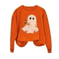 thumbnail image 5 of FDGIU Spooky Season Cute Ghost Graphic Women's Halloween Sweatshirt Oversized Crewneck Pullover Long Sleeve Casual Top Halloween Shirts for Women, 5 of 5