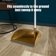 thumbnail image 6 of RBCKVXZ Broom and Dustpan Set with Long Handle, Light Weight Stainless Steel Poles Stand Upright Dustpans with Broom Combo for Home Kitchen Office Pet Dog Hair, Gold Color, 1-Pack, 6 of 6