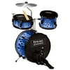 First Act Discovery Drum Set, Blue & White Flame Design