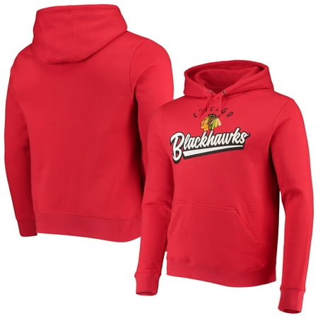 Chicago Blackhawks Fanatics Branded Script Wordmark Hoodie - Red