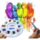thumbnail image 3 of 12 paletas de bandejas de pintura, paleta redonda de plástico para niños o alumnos para pintar, artesanía de bricolaje en casa, jardín de infantes o escuela Ormromra CQ368, 3 of 9