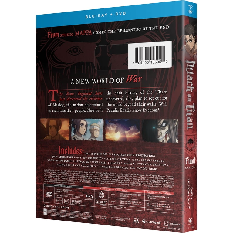 Attack On Titan: The Final Season, Part 1 (Blu-Ray + DVD + Fun
