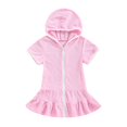 thumbnail image 1 of Bata de Playa con Toalla para Niña Pequeña (Rosa, 3-4 Años), 1 of 6