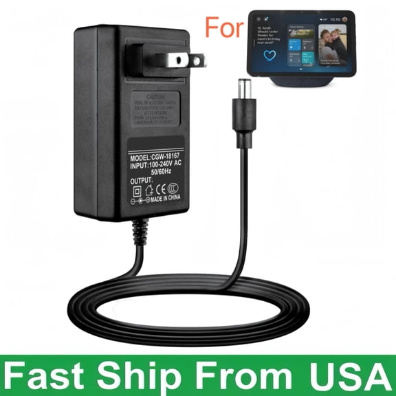 30W Charger Compatible with Alexa Echo Show 8, Show 10 3rd Gen., Show 15, Show 21, Echo Plus