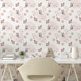 thumbnail image 2 of Ambesonne Spring Peel & Stick Wallpaper for Home, Butterfly Flowers Rustic Art, 13"x36", Pale Rose Navy Blue, 2 of 5