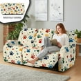 thumbnail image 3 of Xoenoiee Colorful Dog Paw Heart Print Recliner Covers for 3 Seater Reclining Stretch Sofa Slipcover Soft Washable Furniture Protector for Dogs and Pets, 3 of 7
