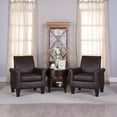 thumbnail image 4 of Lohoms Modern Faux Leather Accent Chair Uplostered Arm Chairs Comfy Single Sofa Chair for Living Room, Office Study, 4 of 11