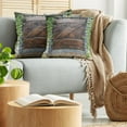 thumbnail image 5 of Ambesonne Rustic Throw Pillow Cover 2 Pack, Spanish Style Garden, 16", Brown Green, 5 of 5