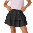 thumbnail image 6 of FchengtaiS Girls Ruffle Tiered Mini Skirts Kids Elastic High Waist Tennis Golf Skorts Summer Casual Flowy Skirt, 6 of 6