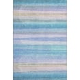 thumbnail image 2 of Addison Rugs Mayfield Premium Machine Washable Transitional Stripes Aqua Rectangle Rug, 3' X 5' Machine Washable Transitional Stripes Aqua Oversized Sherpa Throw Blanket, 2 of 6