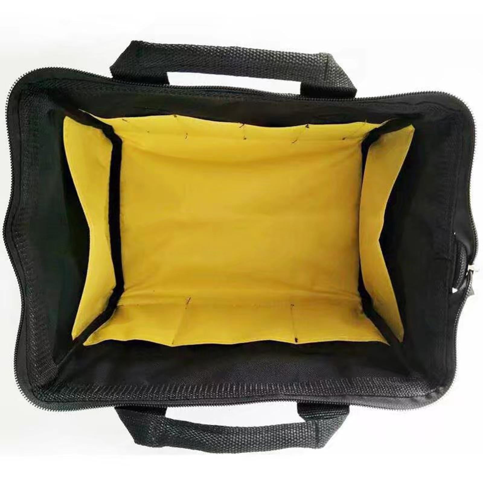 oshhni Oxford Cloth Tool Shoulder Bag Tote Versatile 11.8x8.2x9inch Wide Mouth Tool Organizer for Plumber Technicians Wear Resistant