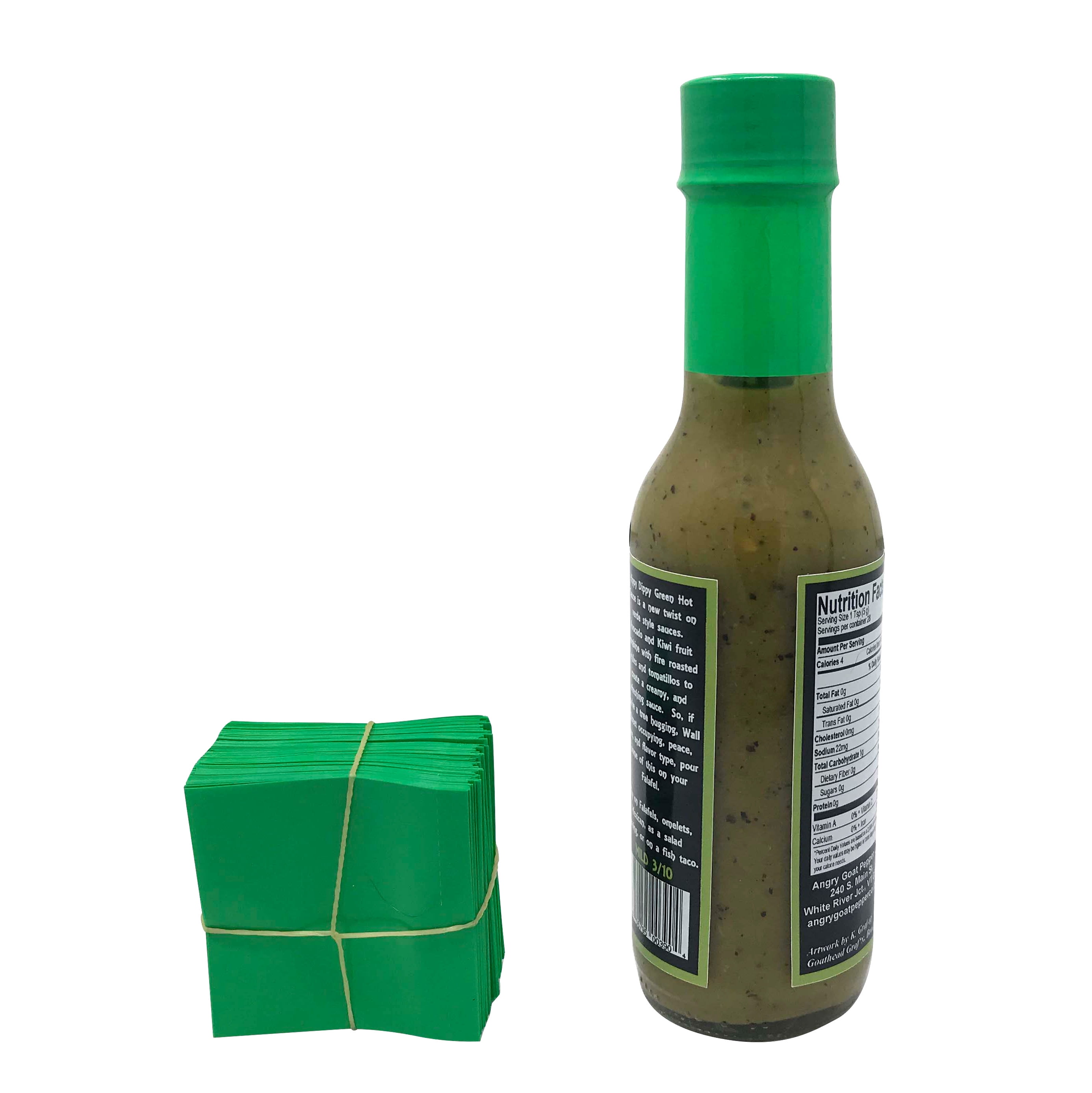 45 x 52 mm Green Perforated Shrink Band for Sauce Bottles 3/4" to 1" Diameter Pack of 250