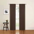 thumbnail image 3 of (3 pack) Eclipse Phoenix Solid Blackout Curtains, Set of 2, 63 Inch Long Blackout Curtains, 37"W x 95"L, Chocolate, 3 of 9