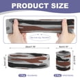 thumbnail image 2 of Sweat Band Set Sports Terry Cloth Headband Wristband Set 8"x2" (Striped Camouflage Brown/Gray), 2 of 7