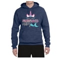 thumbnail image 2 of Wild Bobby, Cute Unicorn Mermaid Vibes Children Girl Birthday, Streetwear, Unisex Graphic Hoodie Sweatshirt, Vintage Heather Navy, 3XL, 2 of 3