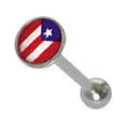 thumbnail image 1 of Drapeau de Puerto Rico Haltères de Langue, 1 of 2