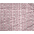 thumbnail image 4 of oneOone Polyester Lycra Medium Pink Fabric Leaves & Floral Block Quilting Supplies Print Sewing Fabric By The Yard 56 Inch Wide, 4 of 4