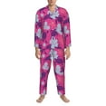 thumbnail image 4 of Bingfone Men'S Pajama Set 2 Piece Loungewear Pjs, Long Sleeve With Pajama Pants-Ornamental Turtles, 4 of 9