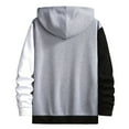 thumbnail image 4 of YUELONGHU Men Casual M Sweatshirts & Hoodies Zip up Hoodie Men Men's Long Sleeve Colour Block Fashion Padded Casual Sport Style Hooded Sweatshirt Mens Hoodies Zip up Black, 4 of 6