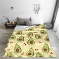 thumbnail image 5 of Cauagu Avocados And Hearts Pattern Flannel Bed Blankets,Fleece Blanket Comfortable Air Conditioning Blanket for Sofa Bed Travel Couch & Living Room -40"x30", 5 of 8