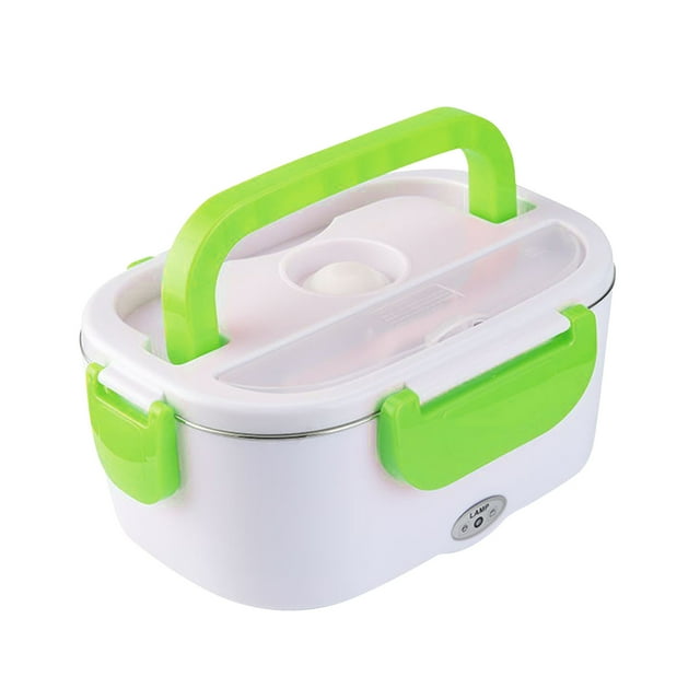 Xihbxyly Fiambrera Térmica de Acero Inoxidable, con Calentamiento Rápido de 360°, Portátil para Oficinistas y Conductores, Incluye Tenedor y Cuchara, Tamaño 24 X 17 X 10,8 Cm.